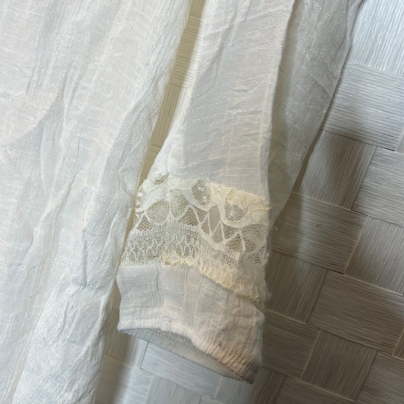 JUNIORS Mudd ivory blouse size M - Picture 7 of 9